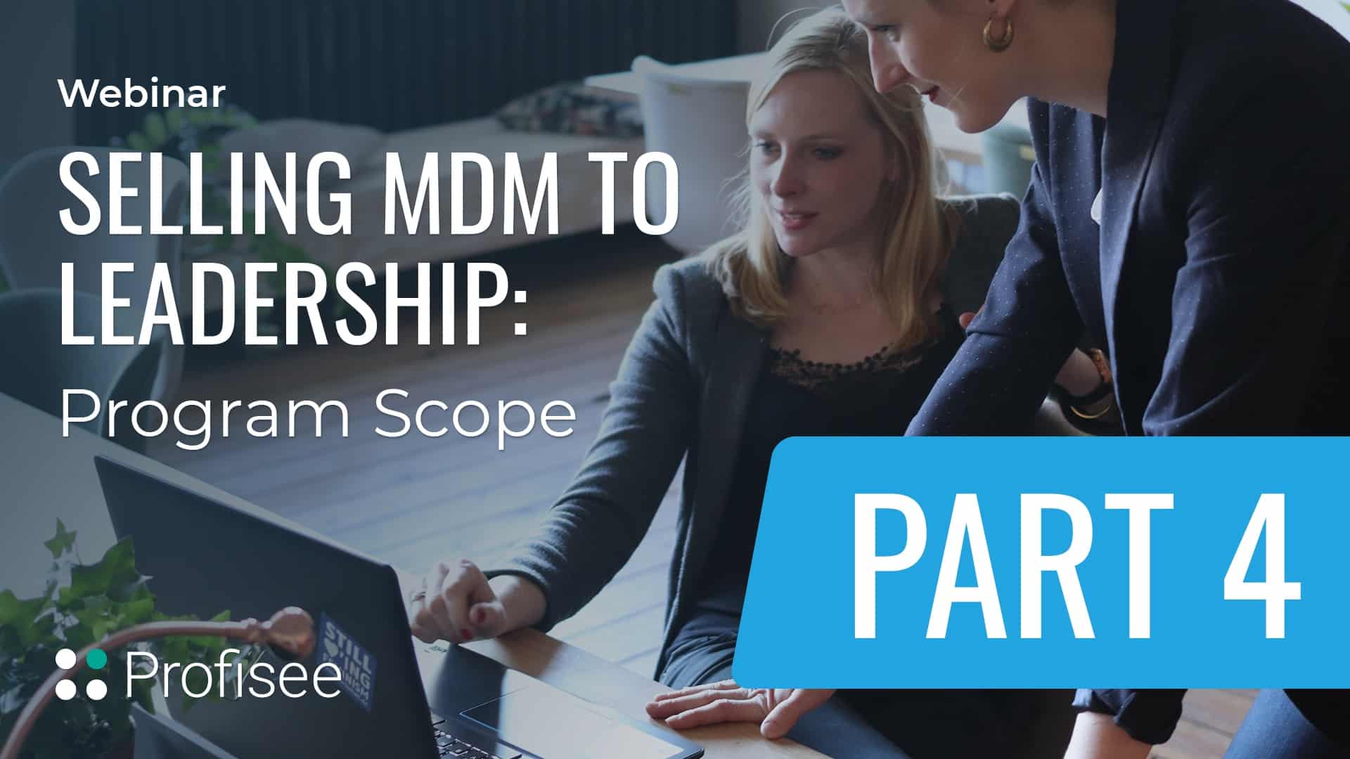 Profisee: Selling MDM to Leadership Pt. 4: Program Scope