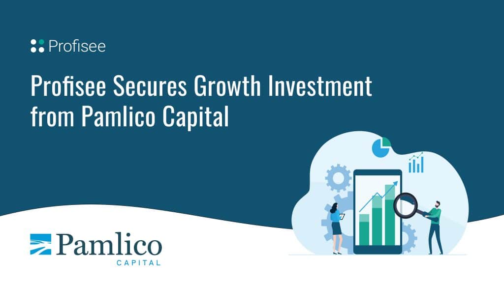 Graphic with the Profisee and Pamlico Capital logos and the text: 'Profisee Secures Growth Investment from Palmico Capital'