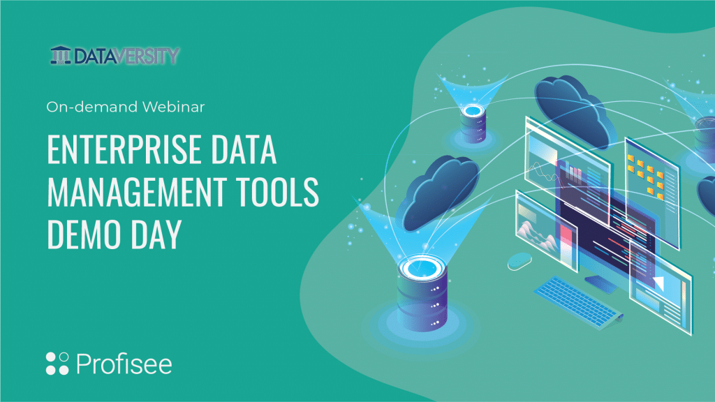 Header graphic with the headline Enterprise Data Management Tools Demo Day