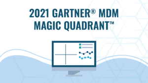 Header graphic with the text '2022 Gartner MDM Magic Quadrant'