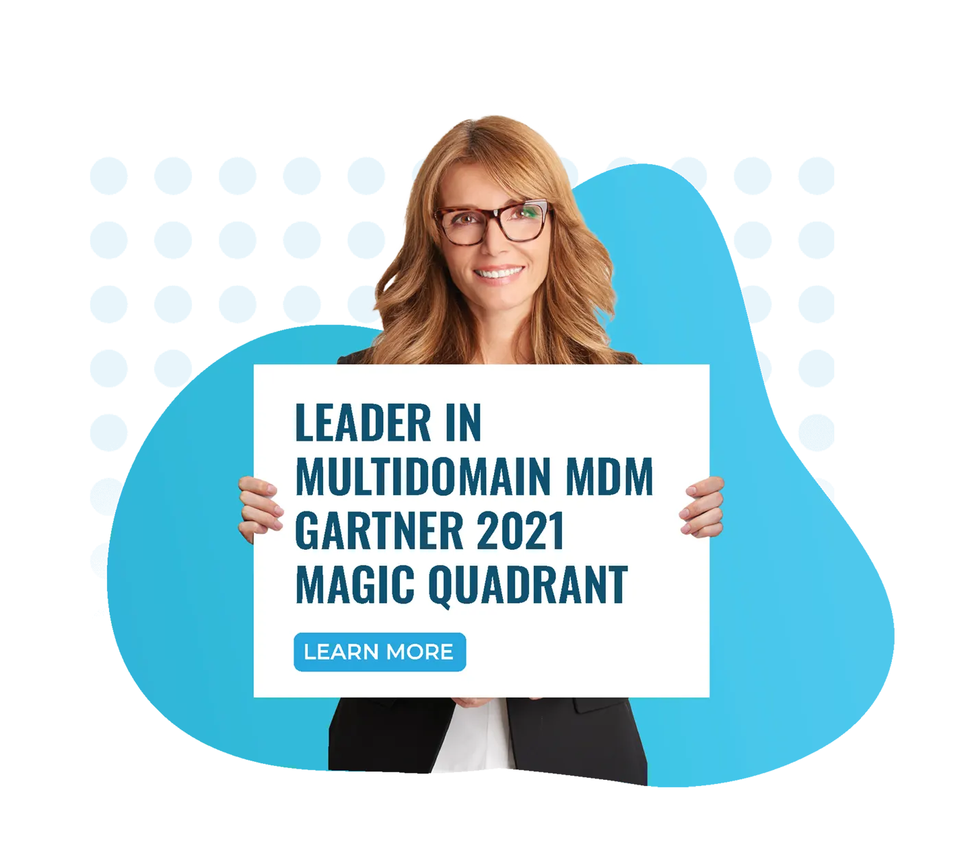Header graphic with the text "Leader in multidomain MDM | Gartner 2022 Magic Quadrant"