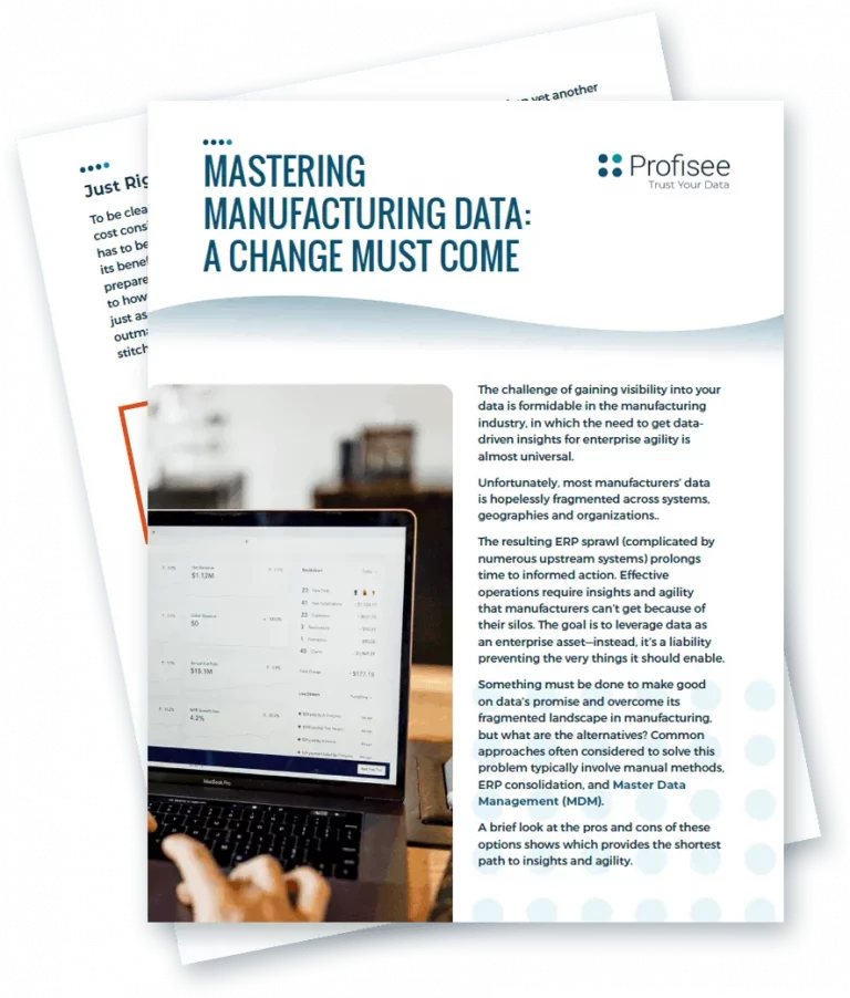 Mastering Manufacturing Data: A Change Must Come