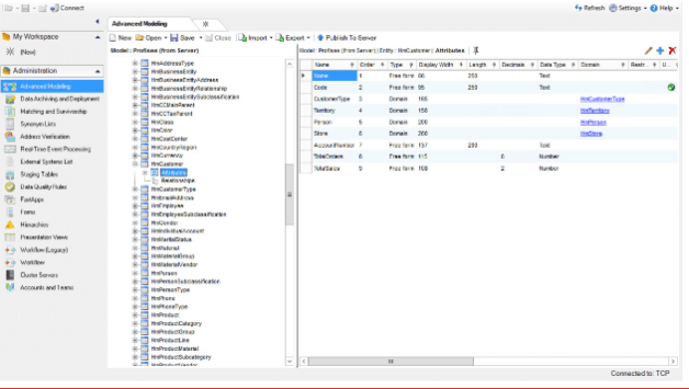 Screenshot of advanced modeling in MDS