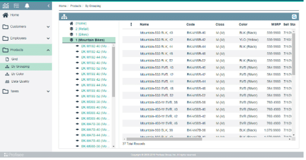 screenshot of derived hierarchy