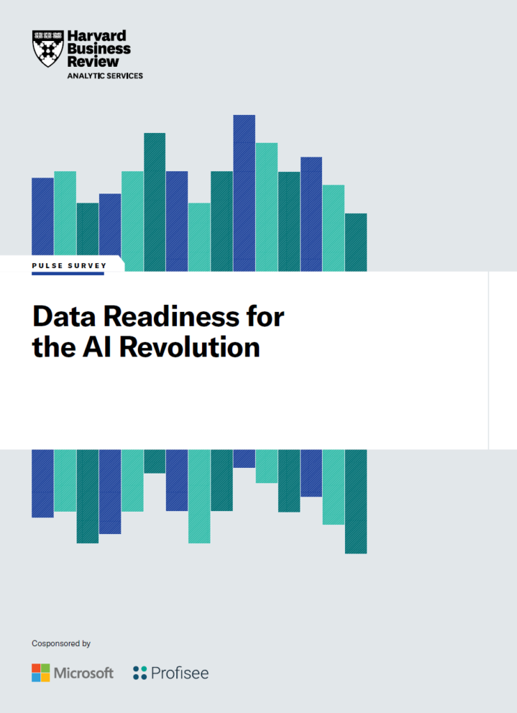 Cover for the Harvard Business Review report "Data Readiness for the AI Revolution: (sponsored by Profisee).