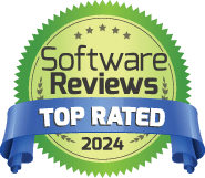 Badge graphic for Software Reviews' 2024 Top Rated Master Data Management (MDM) vendors of 2024