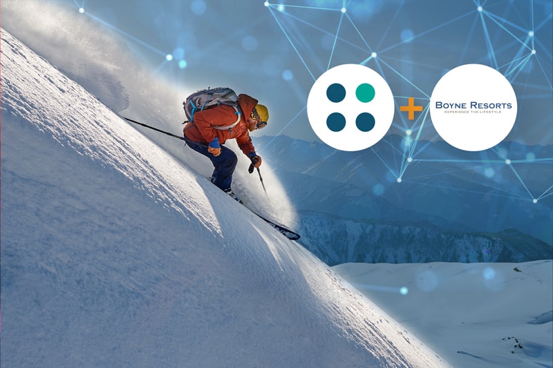 Navigating Customer Data: Boyne Resorts' Story with Profisee, set against a dynamic ski slope image.