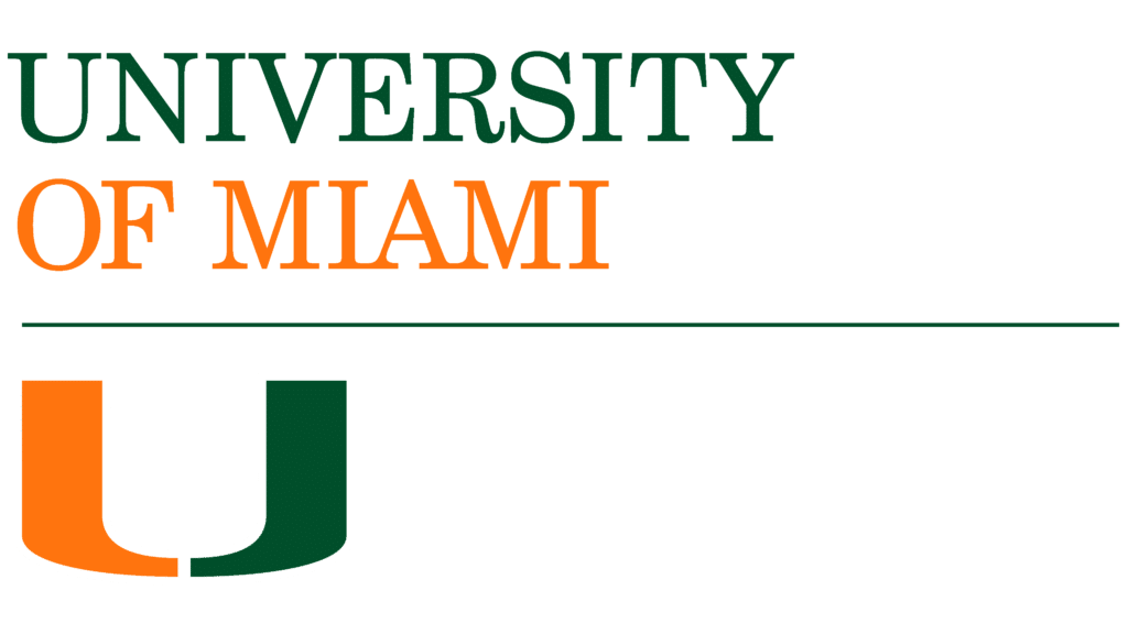 Logo for the University of Miami.