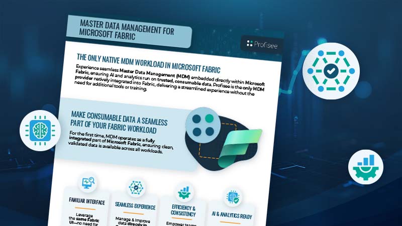 Featured image of Master Data Management for Microsoft Fabric datasheet.