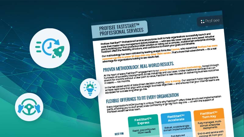 Featured image of Profisee FastStart Professional Services datasheet.