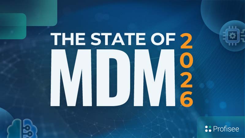 A graphic that reads "The State of MDM 2026" in white text against a blue background with floating textures and opaque icons.